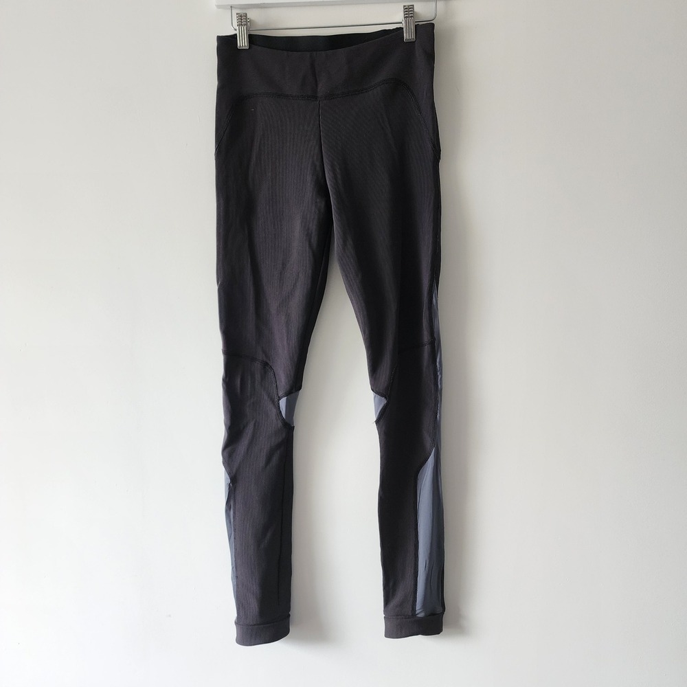Puma Leggings Women Small Grey Hussein Chalayan Designer Ribbed Athletic Tights